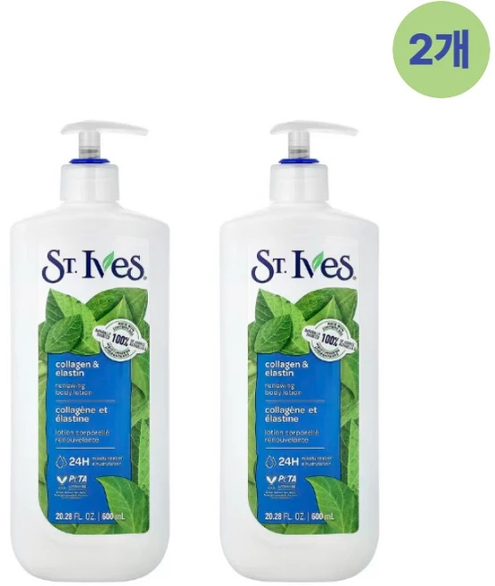 세인트이브스 리뉴잉 바디로션 콜라겐 앤 엘라스틴, 600ml - 쿠팡