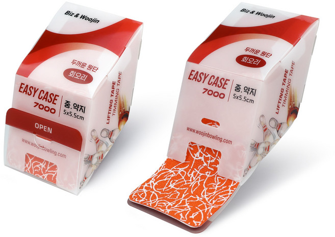 이지케이스 중약지모음(5가지 색상) 리프팅 볼링테이프 볼링용품 프리컷, 오렌지, 1개