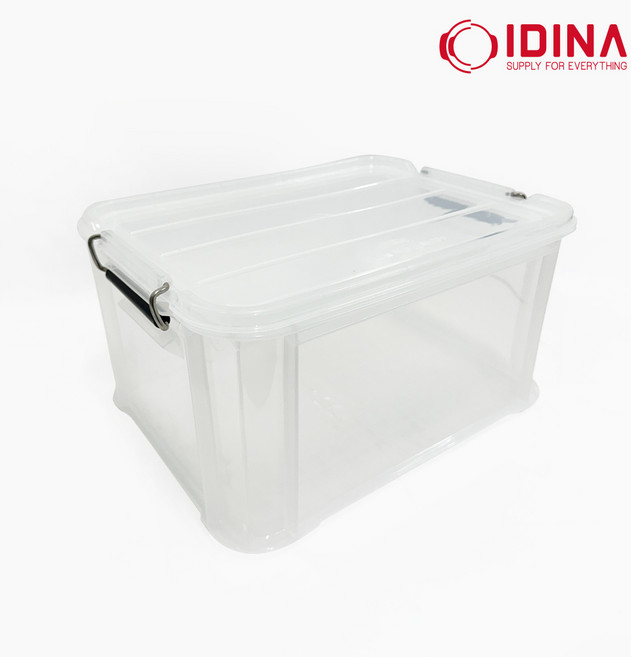 내쇼날 투명박스 리빙박스 옷 장난감 소품 이삿짐 정리함 펜트리 수납 보관 상자, 1개, 투명