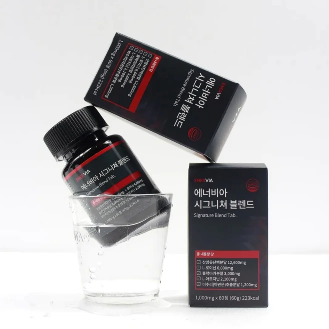 에너비아 시그니쳐 블렌드 아르기닌 4200mg 블랙마카 6000mg L-로이신 12000mg 60정 2개, 60회분 - 쿠팡