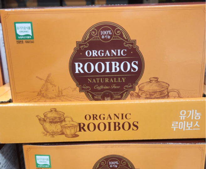 유기농 루이보스티, 2개, 120개입, 2.5g