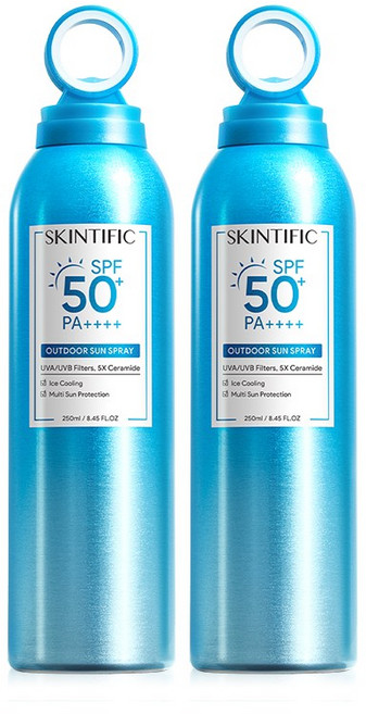 SKINTIFIC 戶外防曬噴霧 SPF50+ PA++++ 250ml, 2件, 戶外防曬噴霧250ml*2Pcs
