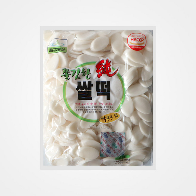 칠갑 쫄깃한 순 쌀떡 2kg, 1개
