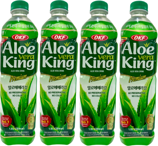 오케이에프 알로에베라킹 음료, 1.5L, 4개