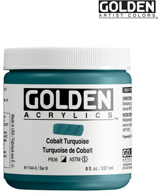 골든 아크릴물감 헤비바디 237ml S8 Cobalt Turquiose