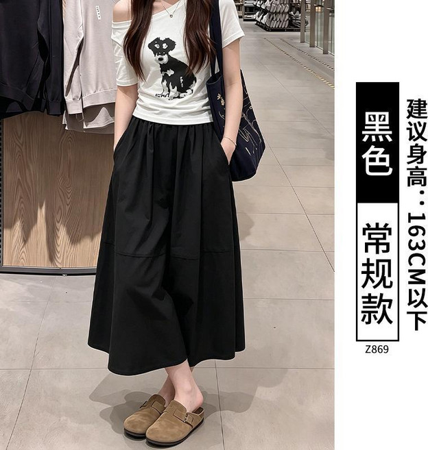灰色亞麻半身裙女夏季新款棉麻長裙