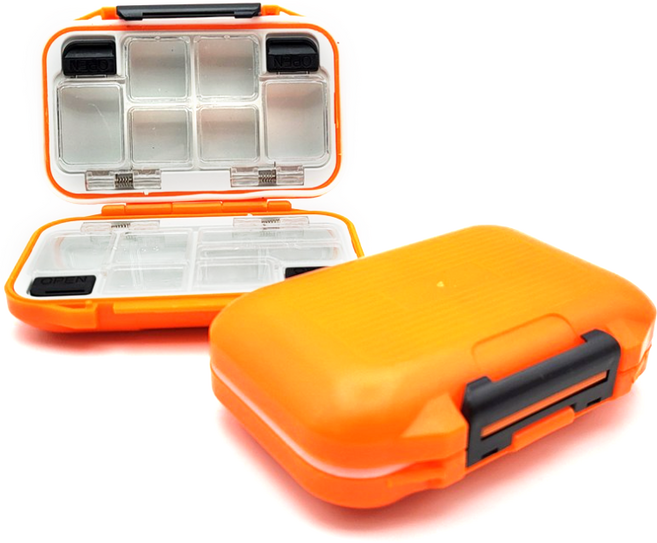 마리수 수납왕 멀티 낚시소품 케이스 보관함 미니 태클박스, 오렌지