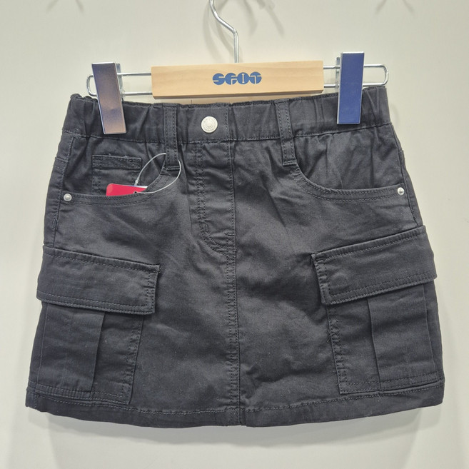 NC충장점 에스핏 아동 주니어 // 빠른배송// *25년 여름상품* SJZ304FCSK07 (블랙) 올 여름 시원하게 입자!!! 카고포켓 면 스커트 *세일*