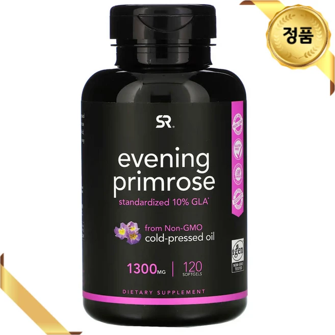 스포츠 리서치 달맞이꽃 종자유 1300mg 120 소프트젤 감마 리놀렌산 GLA, 1개, 120정 - 쿠팡