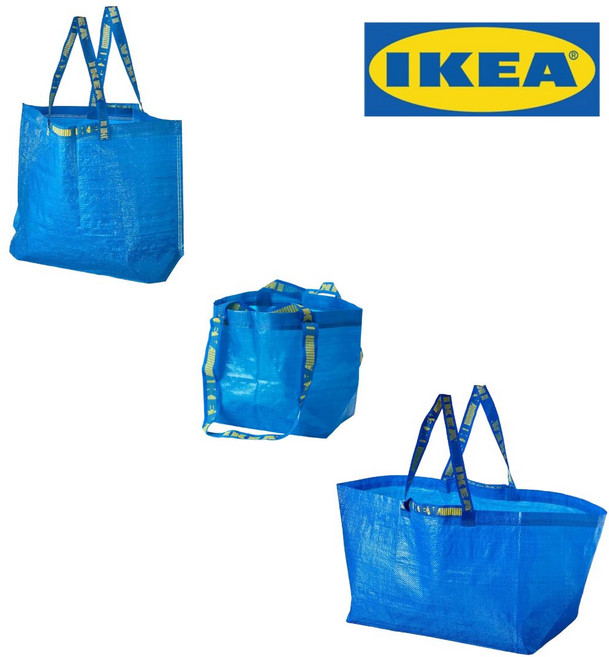 [이케아정품] 이케아 시그니처 사이즈 쇼핑 장바구니 3종 세트, 1세트, 블루