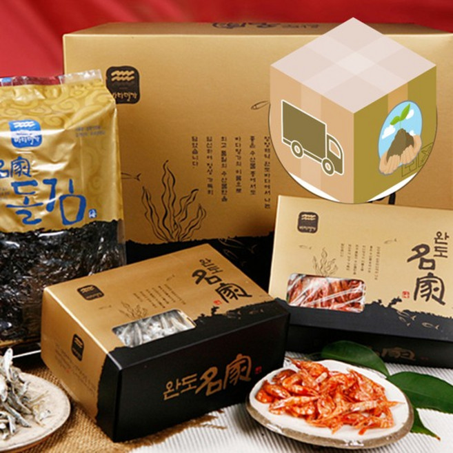 국산 돌김 건 새우 조림 멸치 3종 선물 세트, 없음, 상세설명 참조, 없음