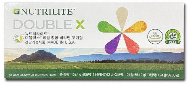 암웨이 뉴트라이트 더블엑스리필 종합비타민, 124정, 1박스