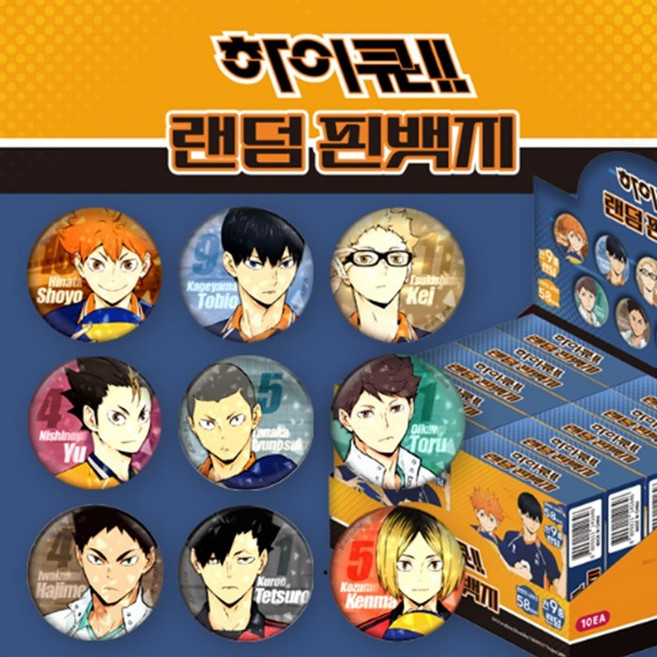 하이큐 랜덤 핀뱃지