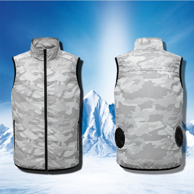 티에노 선풍기조끼 시원한 낚시 건설 운전 캠핑 조끼