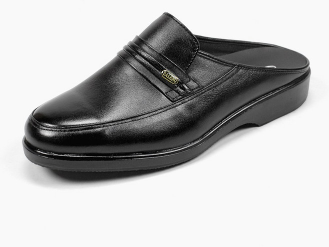 [콘스콜라] 구두 슬리퍼 천연가죽 수제화 뮬 신사 블로퍼 정장화 구두같은 슬리퍼 남자용 병원 의사 신발 근무화 남성 신사화