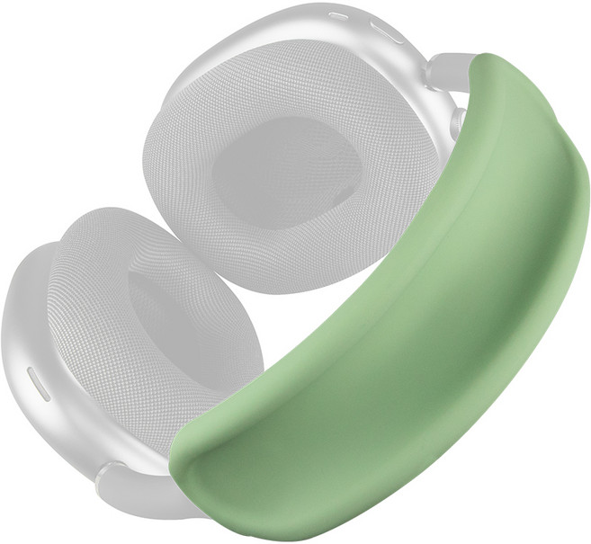 SOULWIT 풀 커버 헤드밴드 보호커버-호환 에어팟 맥스용 AirPods Max (USB-C/Lightning) 부드러운 세탁 가능 실리콘 헤드밴드 커버 (헬스장 운동용), 1개, Green, V2