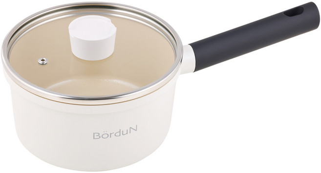 보오든 IH 세라믹 편수냄비, 1개, 크림, 18cm