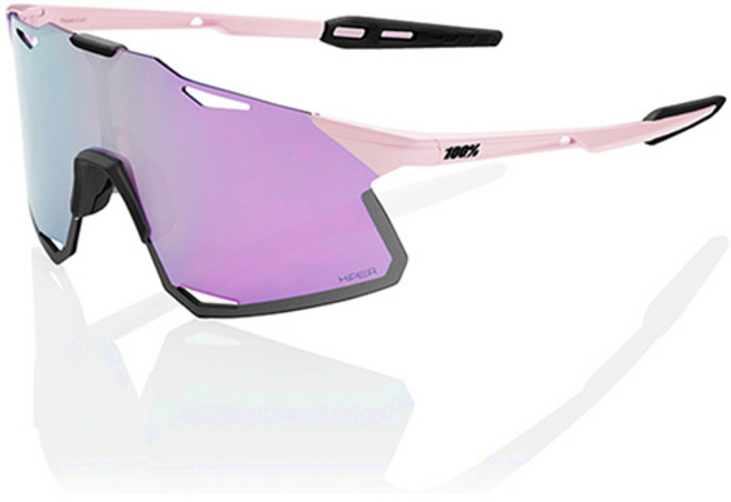 60000-00022 / HYPERCRAFT - 소프트 텍트 데저트 핑크 - 하이퍼 라벤더 미러 렌즈 러닝 마라톤 야구 자전거 스포츠 선글라스, NONE, 1개