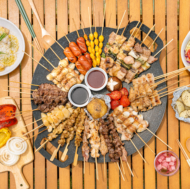 고우하 프리미엄 캠핑 닭꼬치 800g 염통 치즈 염통 닭껍질 파닭 숯불 순살 소떡 마늘 은행 수제 구이, 1개