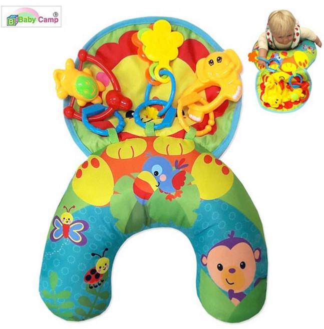 배밀이 딸랑이x1개 백일선물 대형쿠션딸랑이 35x44cm 유아딸랑이