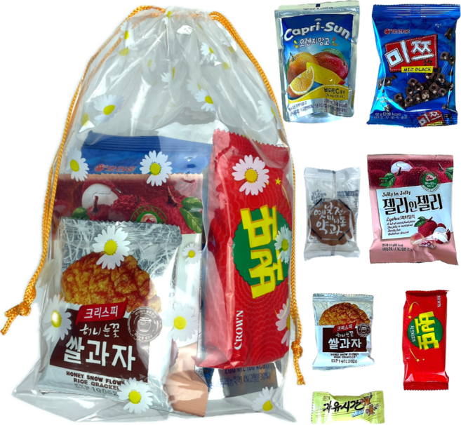 [선물.Dream]학생 단체 간식 학원 답례품 개별포장 과자 꾸러미 세트, 1개, 7종