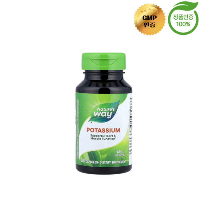네이처스 웨이 칼륨 85mg 100캡슐 Nature's Way Potassium 100 Capsules, 1개, 100정