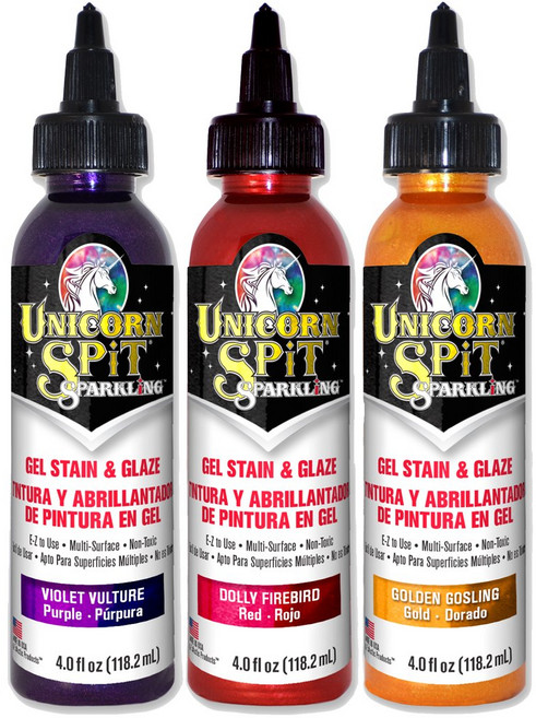 유니콘 SPiT 스파클링 - 젤 스테인 & 글레이즈 - 4온 Unicorn SPiT Sparkling - Gel Stain & Glaze - 4oz Sunset Sparkle Co, 1개