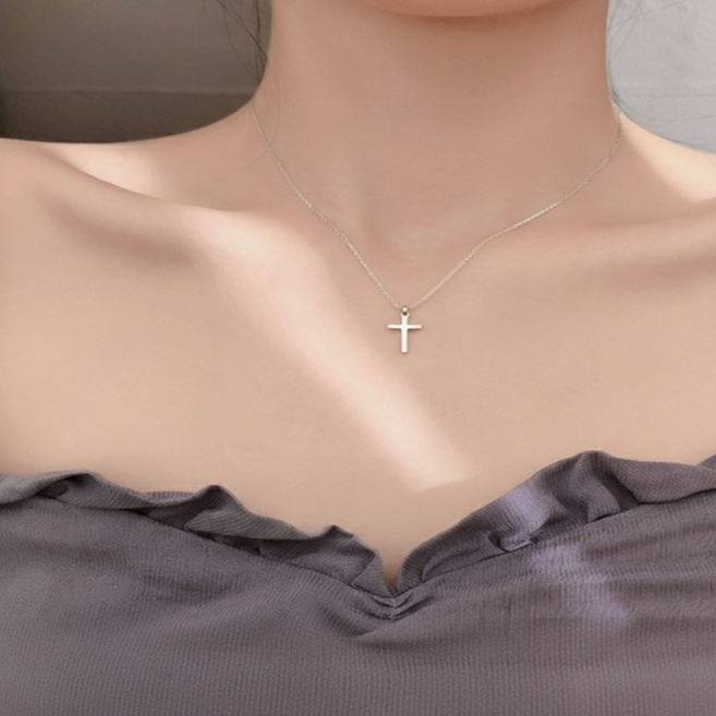 엘루멘 고급스러운 실버 목걸이 프로포즈 여자친구선물