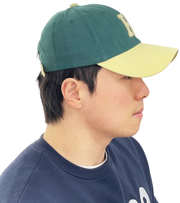 크군 남녀공용 H로고 투톤 볼캡 모자