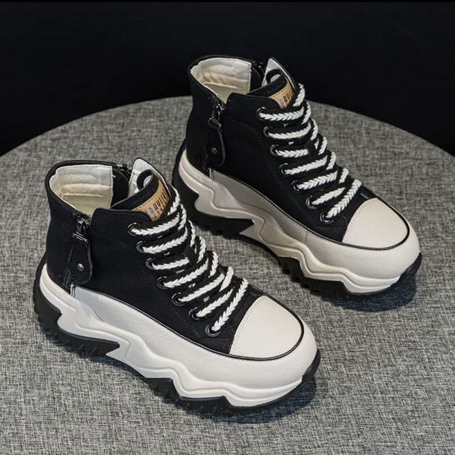 jieve 여성 봄가을 통굽 하이탑 스니커즈 WL081620