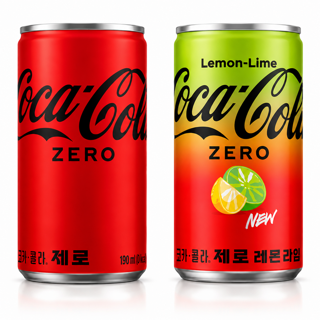 코카콜라 제로 190ml 30캔 + 코카콜라 제로 레몬라임 190ml 30캔, 30개