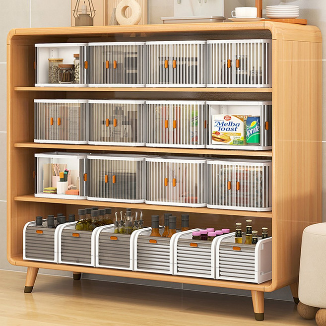 홈바내쓰 슬라이딩 도어 리빙박스 폴딩 양문형 1+1, 1세트