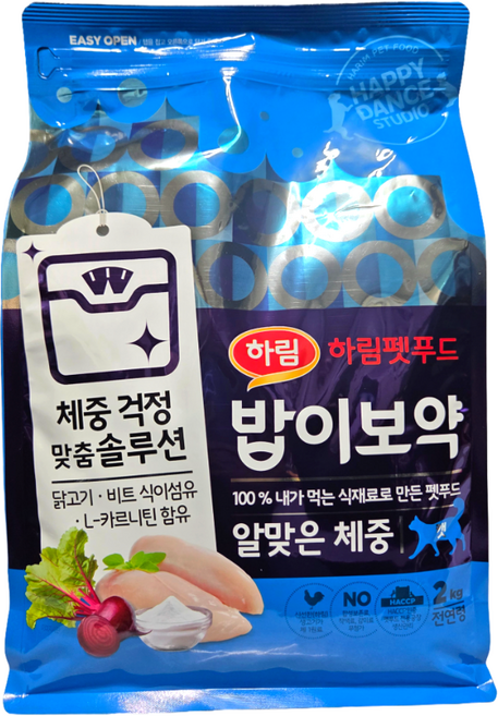 하림펫푸드 밥이보약 고양이 알맞은체중, 다이어트(체중유지), 2kg, 1개