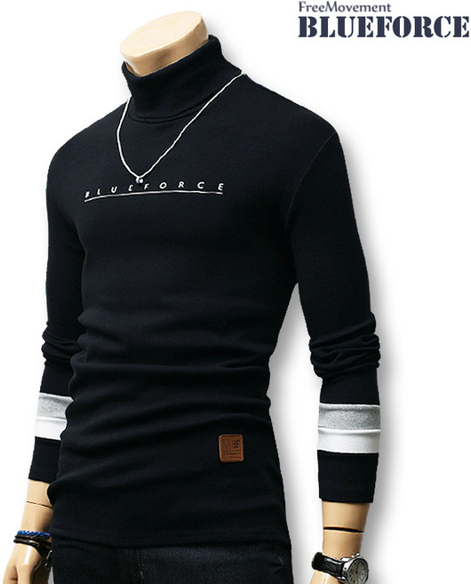 블루포스 메러츠 남자 폴라티 목티 남성 목폴라 가을 겨울 빅사이즈 긴팔 티셔츠 단체티