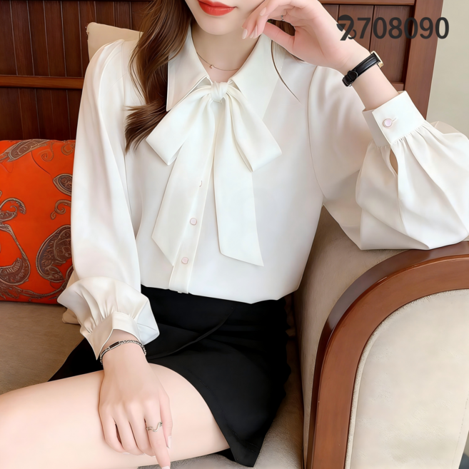 708090 여성 면접복장 블라우스 구김없는 데일리 긴팔셔츠