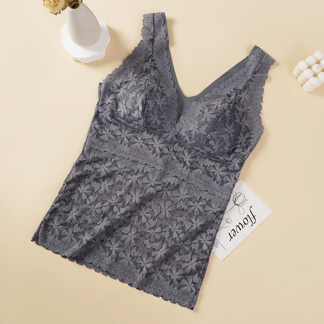 언에스온 레이스 V라인 일체형 브라 나시