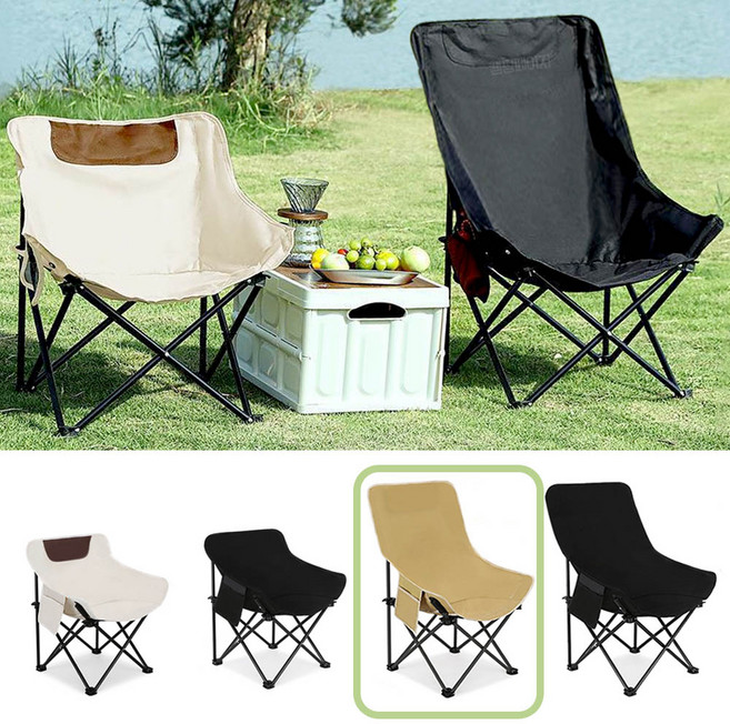 캠핑페이지 접이식 경량 등받이 캠핑 의자, 1개, L-슈가브라운