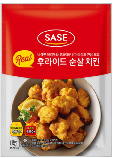 사세 리얼 후라이드 순살치킨, 1kg, 2개