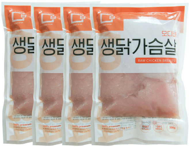 모디바 국내산 냉동 닭가슴살 (500gX4팩) 2KG, 500g, 4개
