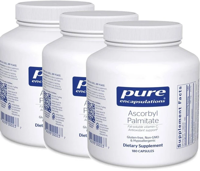 퓨어인캡슐레이션 아스코르빌 팔미테이트 비타민C 캡슐 Pure Encapsulations Ascorbyl Palmitate, 3개, 180정 - 쿠팡