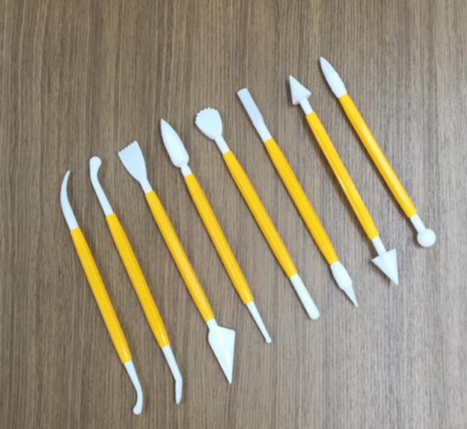 허브 마지팬 도구셋트8종 / 화과자 조각칼 베이킹 도구, 1개