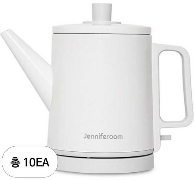 제니퍼룸 마카롱 전기포트 화이트 1L, 10세트, JR-KA1001WH(화이트)