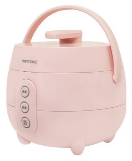 MATRIC 2L粉漾甜心厚釜電子鍋，小家庭首選，不沾內鍋易清洗，操作簡單, 粉色, MG-RC0403W