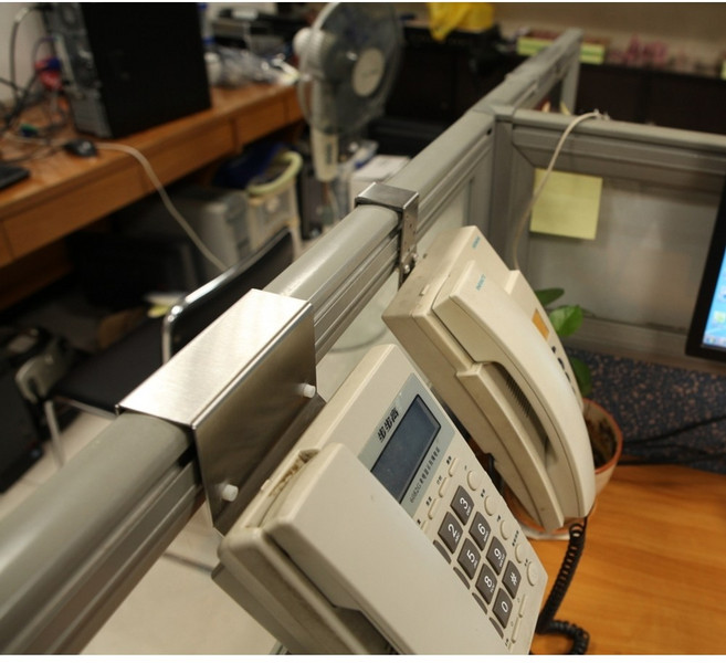 유선 일반 전화기 브래킷 파티션 랙 거치대 철제 회사 사무실 사무용 전화받침, 후크 내부 폭31mm, 후크 내부 너비 31mm