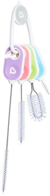 MUNCHKIN 세부 사항 청소 브러시 4종 세트 열쇠고리 포함, 4 Piece Set, 4 Piece Set, 1개
