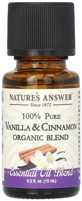 Nature's Answer 유기농 에센셜 오일 혼합물 순수 100% 바닐라 및 계피 15ml(0.5fl oz) Answer (네이처스 앤서), 15ml, 1개 - 쿠팡