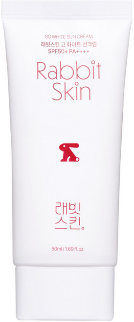 래빗스킨 고 화이트 선크림 50ml SPF50+ PA++++ 수분썬 기초선크림 촉촉한썬크림 혼합자차, 1개