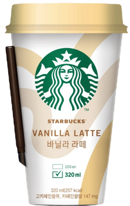 스타벅스 대용량 바닐라라떼 320ML 한박스, 10개