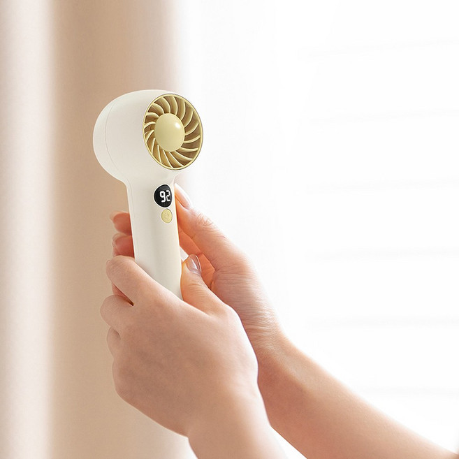 모두스마일 휴대용선풍기 미니 손풍기 핸디 손선풍기, 베이지+베이지
