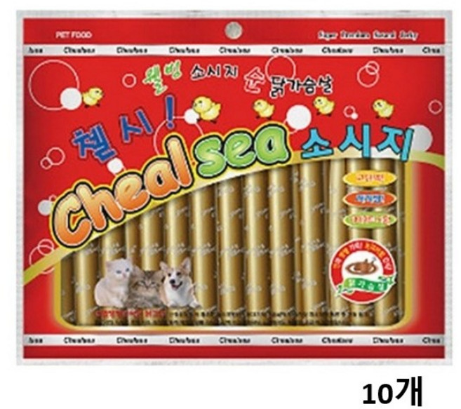 도기프렌드 첼시 애견 소시지, 닭가슴살, 10개, 420g